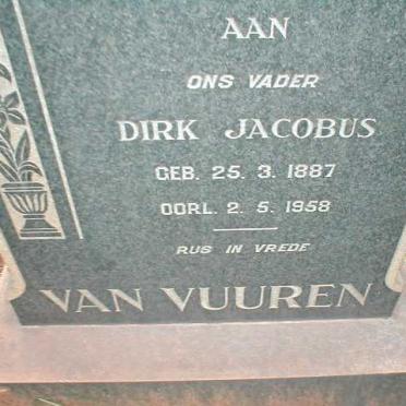 VUUREN Dirk Jacobus, van 1887-1958