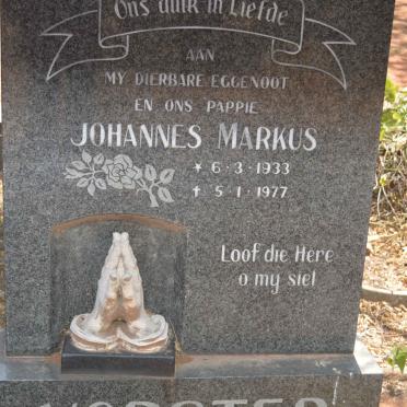 VORSTER Johannes Markus 1933-1977