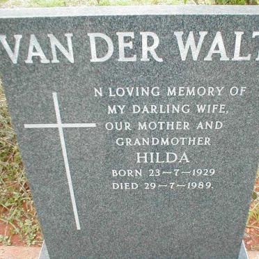 WALT Hilda, van der 1929-1989