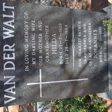 WALT Johannes, van der 1932-1914 &amp; Hilda 1929-1989