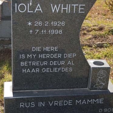 WHITE Iola 1926-1998