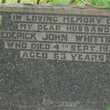 WHITTINGTON Frederick John -1929