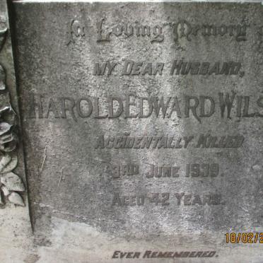WILSON Harold Edward -1939
