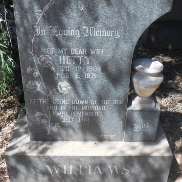 WILLIAMS Hetty 1904-1971