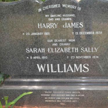 WILLIAMS Harry James 1901-1972 &amp; Sarah Elizabeth 1910-1974