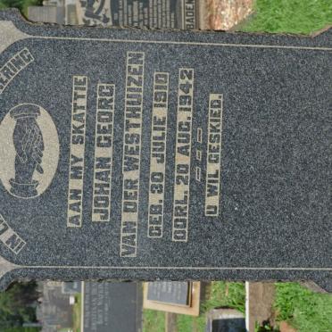 WESTHUIZEN Johan Georg, van der 1910-1942