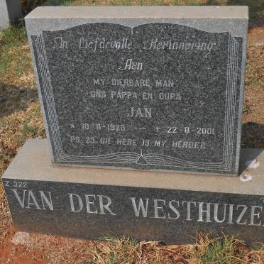 WESTHUIZEN Jan, van der 1923-2001