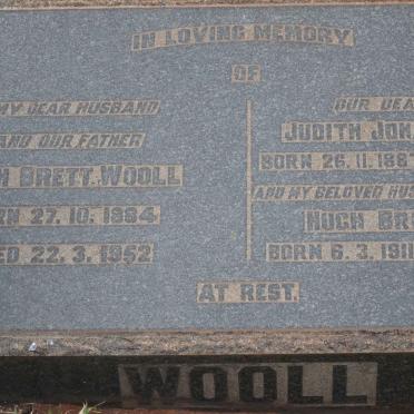 WOOLL Hugh Brett 1884-1952 &amp; Judith Johanna 1887-1972 :: WOOLL Hugh Brett 1911-1971