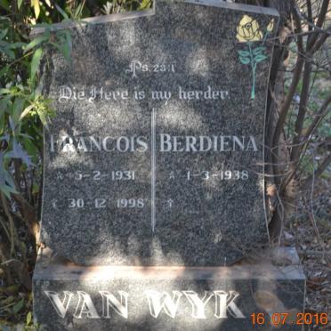 WYK Francois, van 1931-1998 &amp; Berdiena 1938-