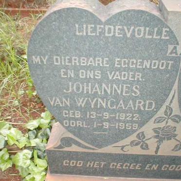 WYNGAARD Johannes, van 1922-1959