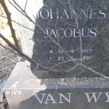 WYK Johannes Jacobus, van 1917-1997
