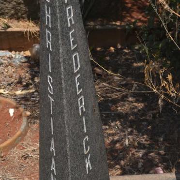 ZIETSMAN Christiaan Frederick 1919-1975