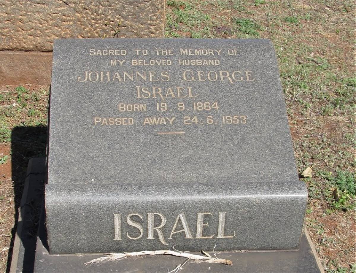 ISRAEL Johannes George 1864-1953