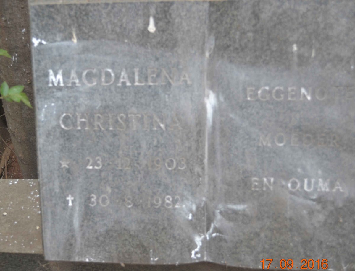 ? Magdalena Christina 1903-1982
