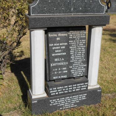 ? Bella Khithikile 1921-1998