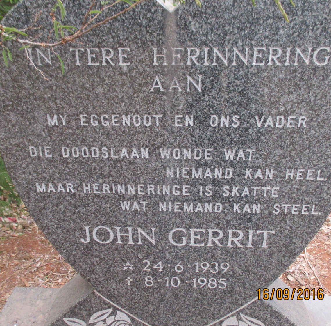? John Gerrit 1939-1985