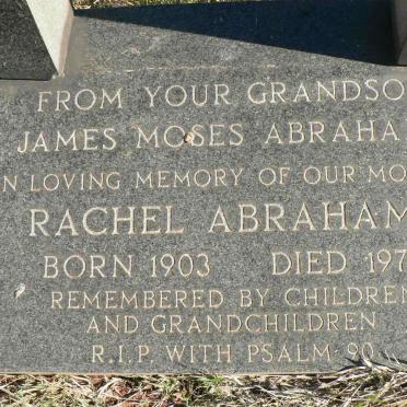 ABRAHAMS Rachel 1903-1977