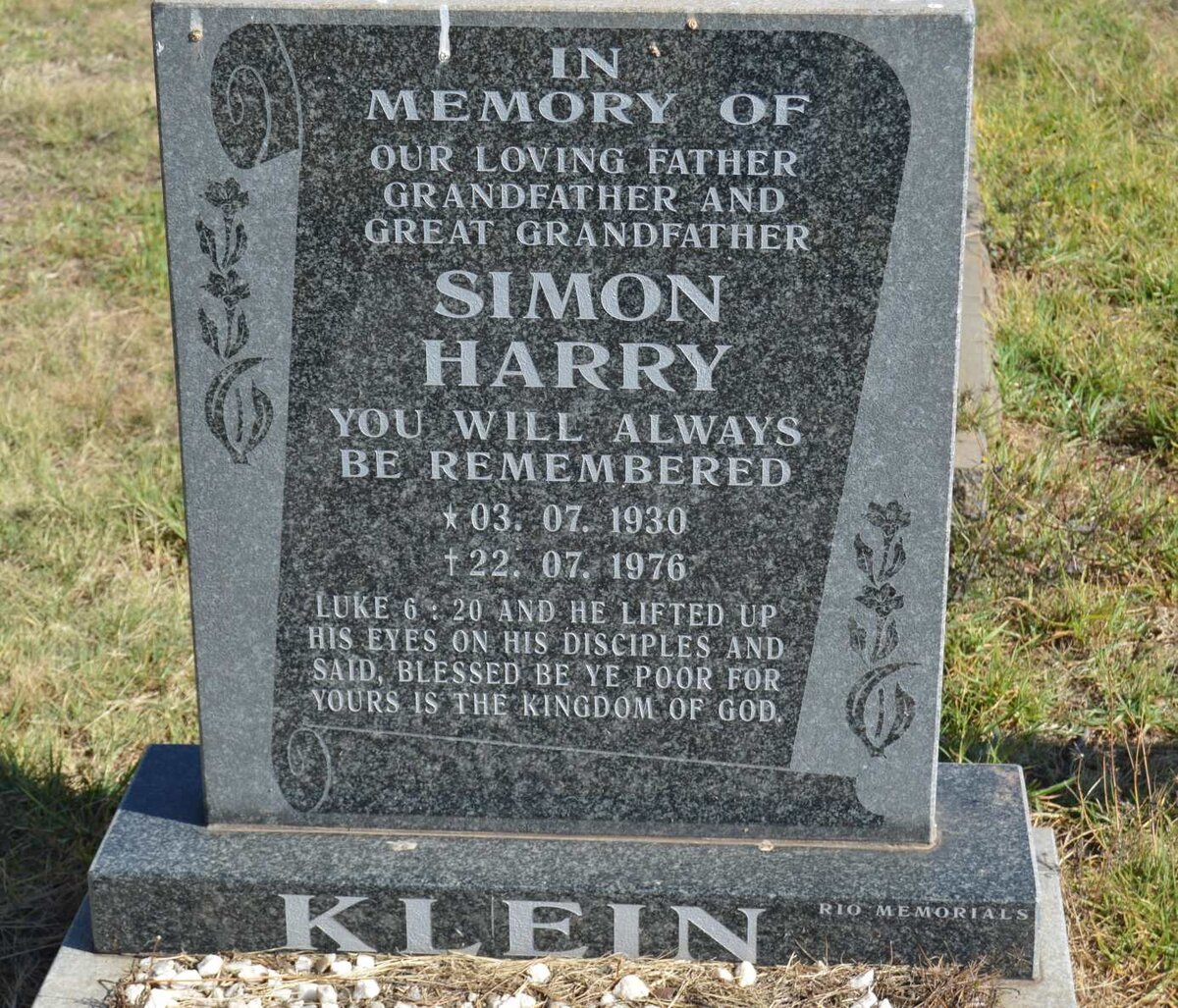 KLEIN Simon Harry 1930-1976