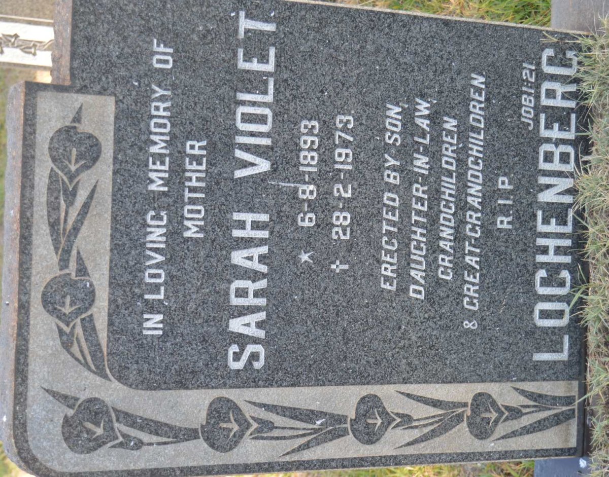 LOCHENBERG Sarah Violet 1893-1973