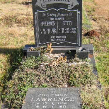 LAWRENCE Philemon 1924-1971 &amp; Betty 1927-2010 :: LAWRENCE Philemon 1924-1971