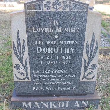 MANKOLAN Dorothy 1896-1972