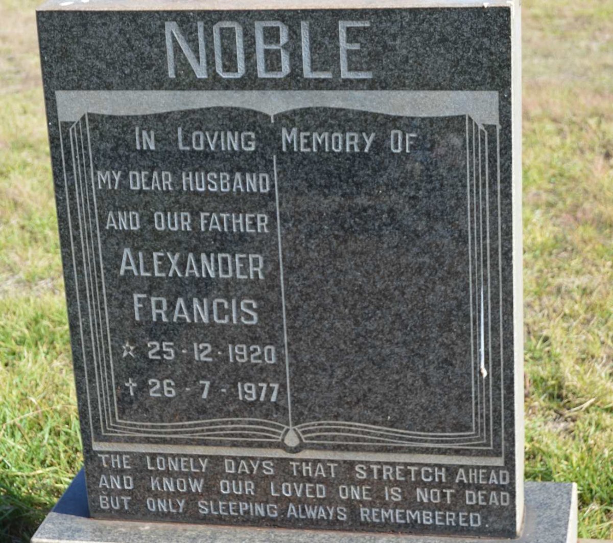 NOBLE Alexander Francis 1920-1977