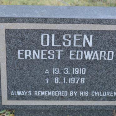 OLSEN Ernest Edward 1910-1978