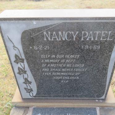 PATEL Nancy 1921-1969