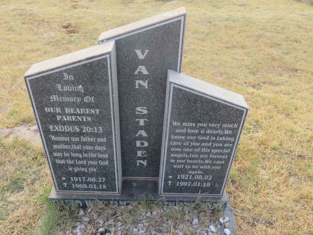 STADEN J., van 1917-1969 &amp; ? 1921-1997