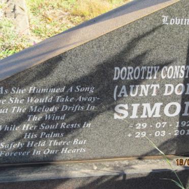 SIMONS Joseph Nicholas 1915-1973 &amp; Dorothy Constance 1921-2015