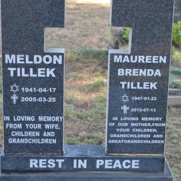 TILLEK Meldon 1941-2005 &amp; Maureen Brenda 1947-2012