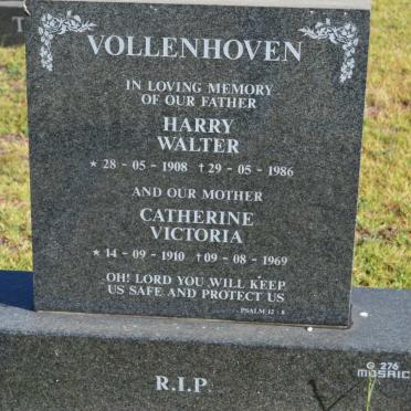 VOLLENHOVEN Harry Walter 1908-1986 &amp; Catherine Victoria 1910-1969
