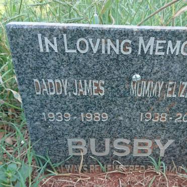 BUSBY James 1939-1989 &amp; Elizabeth 1938-2019