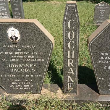 COCHRANE Johannes Jacobus 1929-1990 &amp; Catherine Roma 1933-2004
