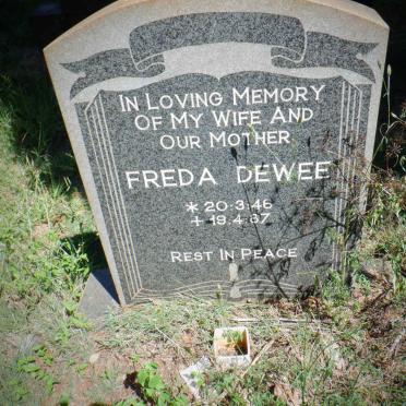 DEWEE Freda 1946-1987