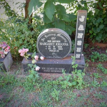 JANSEN Margaret Johanna 1928-1993