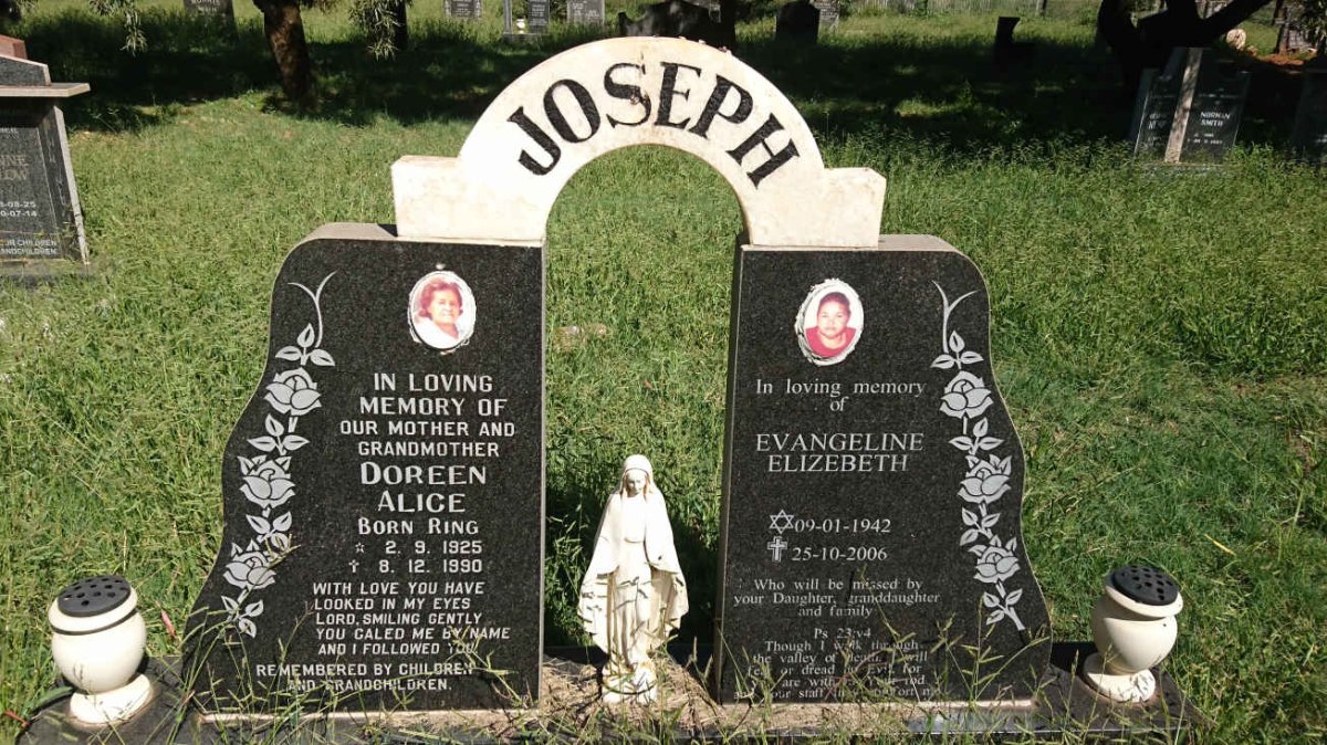 JOSEPH Doreen Alice nee RING 1925-1990 :: JOSEPH Evangeline Elizebeth 1942-2006