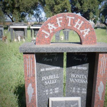 JAFTHA Isabell Sally 1948-1992 :: JAFTHA Bonita Vanessa 1971-2008