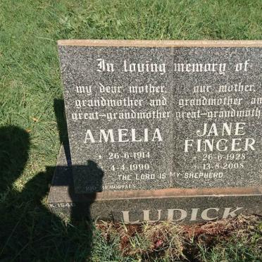 LUDICK Amelia 1914-1990 :: LUDICK Jane Finger 1928-2008