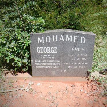MOHAMED George 1932-2015 &amp; Emily 1933-1987