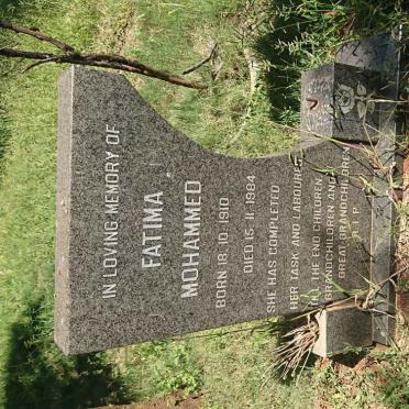 MOHAMMED Fatima 1910-1984