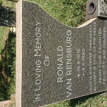 RENSBURG Ronald, van 1915-1990