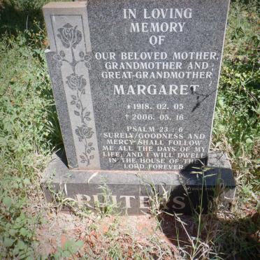RUITERS Margaret 1918-2006