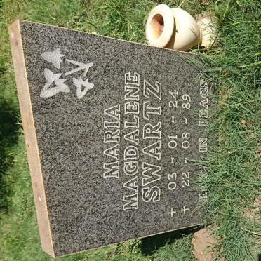 SWARTZ Maria Magdalene 1924-1989