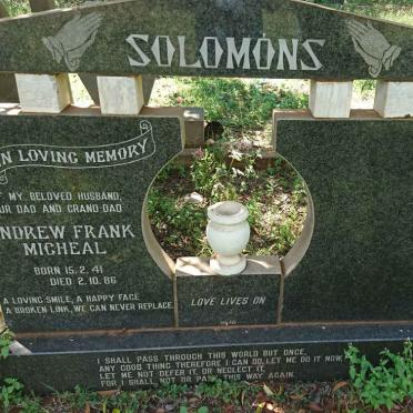 SOLOMONS Andrew Frank Micheal 1941-1986