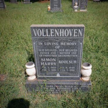 VOLLENHOVEN Simon Harry 1946-1991 &amp; Koolsum 1946-1996