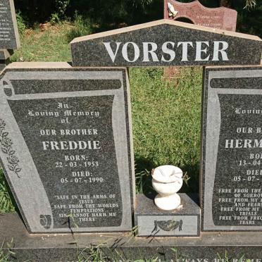 VORSTER Freddie 1953-1990 :: VORSTER Hermanus 1955-1990