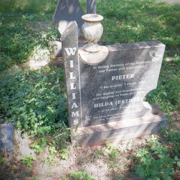 WILLIAMS Pieter 1920-1985 &amp; Hilda 1947-2012