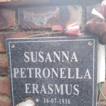 ERASMUS Susanna Petronella 1930-2017
