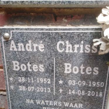 BOTES Andre 1952-2013 &amp; Chriss? 1950-2018